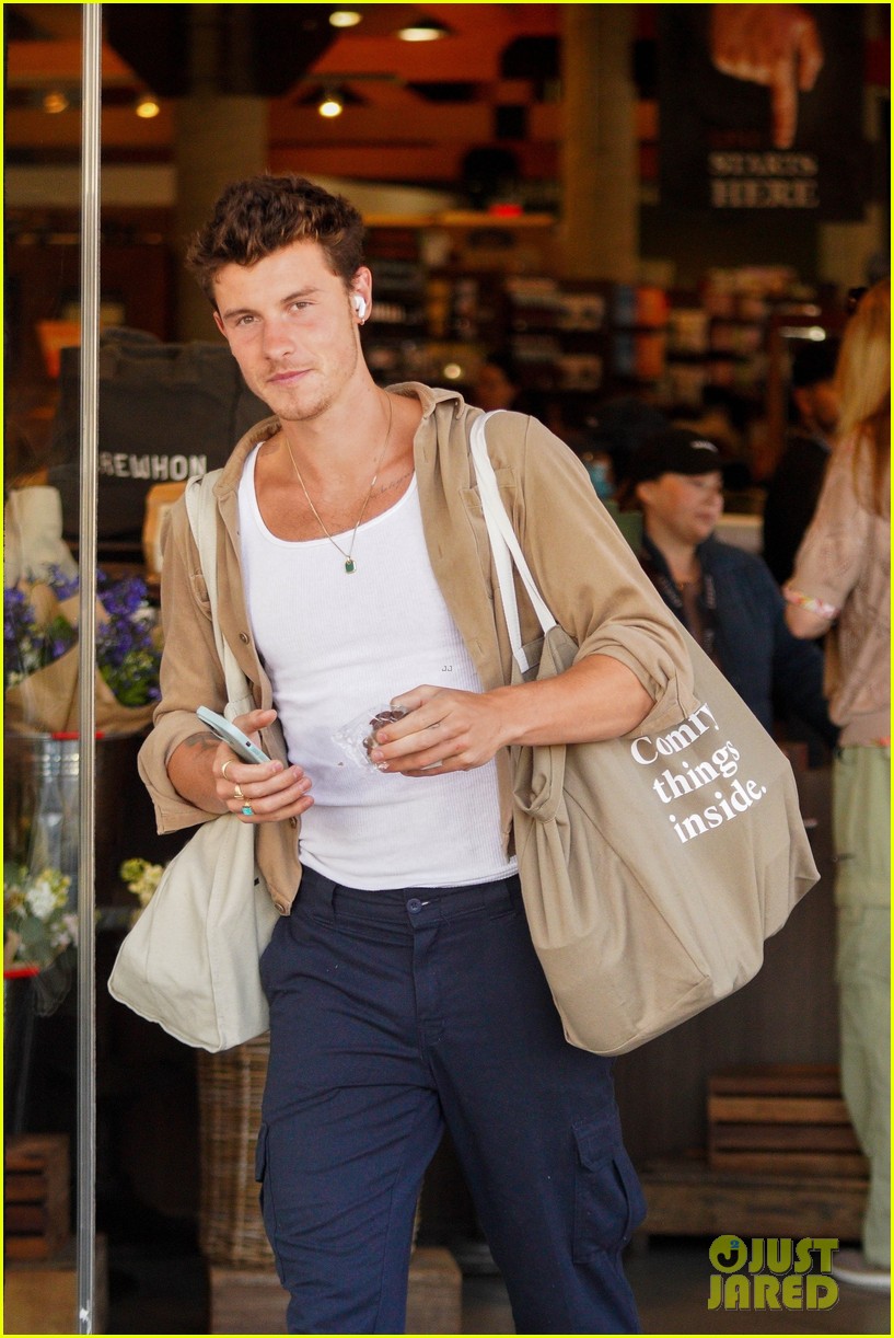 Shawn Mendes Goes Casual For A Grocery Run at His Local Store Photo