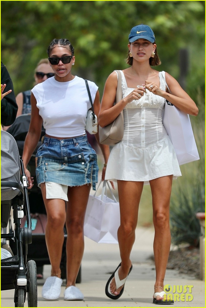 Hailey Bieber Spends Her Sunday Shopping Around Malibu With Lori Harvey