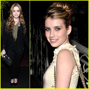 Emma Roberts & Lily Collins are Chanel Sweeties, Emma Roberts, Lily Collins