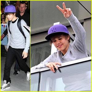 Justin Bieber: Purple Cap Makes It To Paris