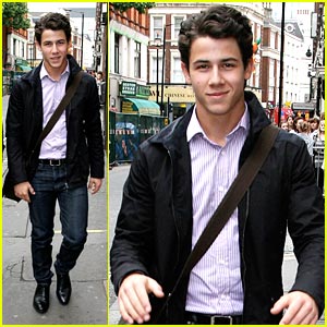 Nick Jonas Looks Around London