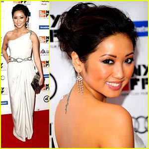 Brenda Song Sports Rose Tattoo Photo 381555  Brenda Song Pictures  Just  Jared Jr