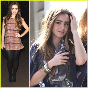 lily collins chanel