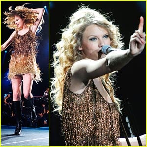 Taylor Swift: Metallic in Milan!