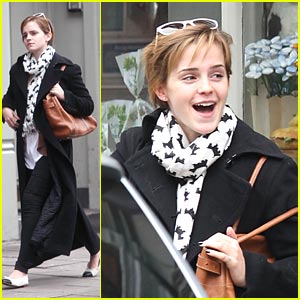 Emma Watson Bundles Up for Breakfast