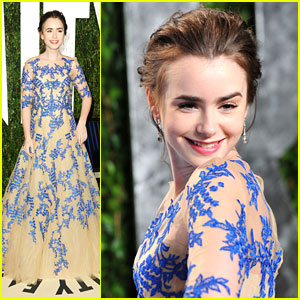 Lily Collins: Vanity Fair Oscar Party!, Lily Collins