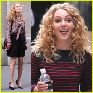 AnnaSophia Robb Carries Fendi Yet Again to Film “The Carrie