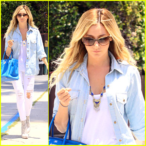 Ashley Tisdale New Blue Hermes Birkin