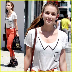 Nathalia Ramos Orange Pants Pretty Nathalia Ramos Just Jared Jr