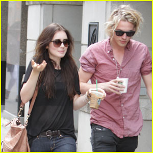 Lily Collins & Jamie Campbell Bower: Holding Hands! 