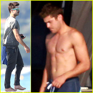 Zac Efron: Shirtless on July 4th in Saint-Tropez!