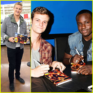 Alexander Ludwig, Dayo Okeniyi & Jack Quaid: 'The Hunger Games' DVD Signings!