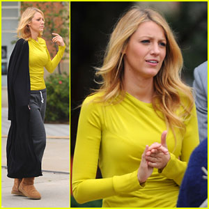 Blake Lively Rocks a Yellow Polo Sweater — Get the Look