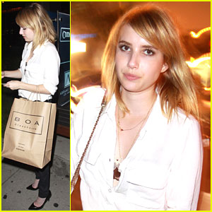 Emma Roberts: Boa Beauty | Emma Roberts | Just Jared Jr.