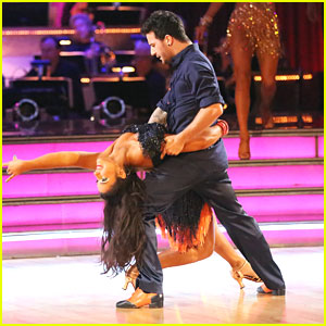 Aly Raisman Mark Ballas Cha Cha Dance Off Still Safe on DWTS