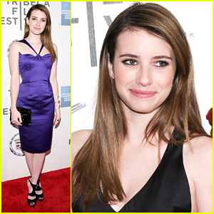 Emma Roberts: Two Dresses at 'Adult World' Tribeca Premiere