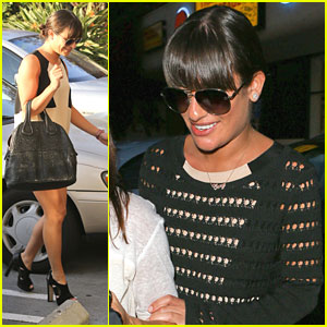Lea Michele: Dinner with Mom and Dad