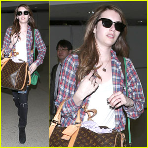 Emma Roberts: LV Luggage at LAX, Emma Roberts