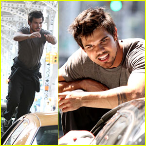 Taylor Lautner: Stunt Scenes for 'Tracers'!