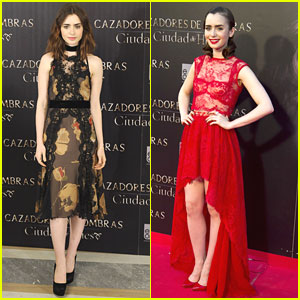 Lily Collins & Robert Sheehan: 'Mortal Instruments' Madrid Premiere & Photo Call