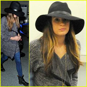 Lea Michele Flies Out of Los Angeles | Lea Michele | Just Jared Jr.