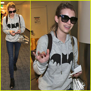 Emma Roberts arriving on a flight at LAX airport in Los Angeles on May 7,  2013