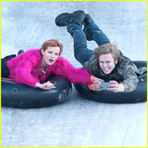 Bella Thorne & Tristan Klier: Snow Tubbing at Big Bear After Christmas!