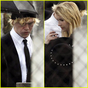 Emma Roberts & Evan Peters: 'AHS: Coven' Cemetery Scene