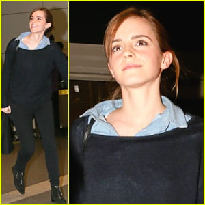 Emma Watson: LAX Arrival Ahead of Oscars Weekend | Emma Watson | Just ...