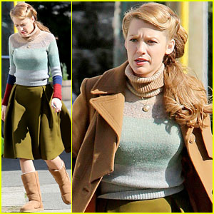 Blake Lively is a Retro Beauty as She Starts Filming 'Age of Adaline' in Vancouver