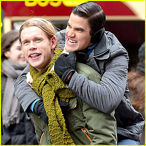 Chord Overstreet Gives Darren Criss a Piggyback Ride, Gets Arrested in Times Square?