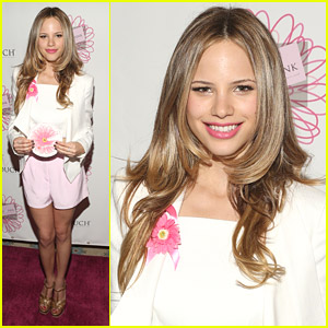 Pretty in Pink! Halston Sage Attends Get In Touch Foundation's Women of Strength Awards