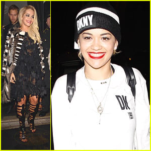 Rita Ora Wears DKNY For Rare at Drai's Dinner