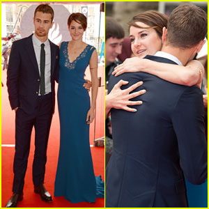 Shailene Woodley & Theo James Hug it Out at the 'Divergent' Premiere!