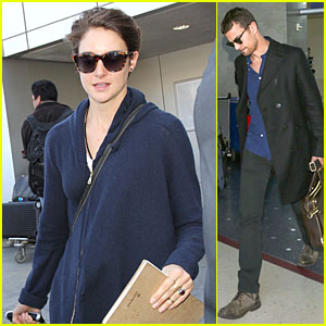 Shailene Woodley & Theo James Rock Sunglasses For Separate LAX Landings!