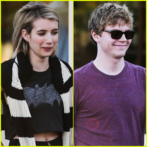 Emma Roberts & Evan Peters Can't Stop Smiling While at Lunch Together