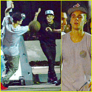 Justin Bieber & Austin Mahone: Studio Basketball Buddies
