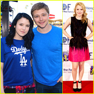 Taylor Spreitler Shows Off New Black Hair for 'Amityville' at Weekend Dodgers Game with Sterling Knight