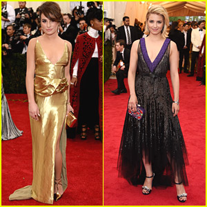 Glee s Lea Michele Dianna Agron Dazzle at MET Gala 2014 2014