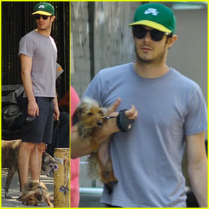 Adam Brody Holding Leighton Meester's Pup Trudy is the Cutest Thing You'll See Today