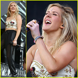 Ellie Goulding Shows Some Love for Minnie Mouse at Wireless Festival 2014!