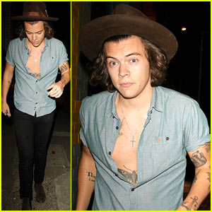 Harry Styles Shows Some Skin in Partially Unbuttoned Shirt! | Harry ...