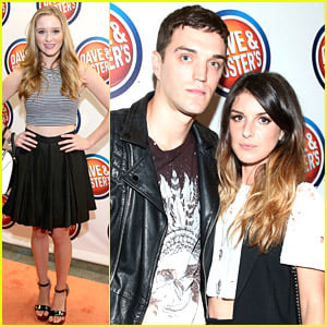 Shenae Grimes & Josh Beech School Everyone In Arcade Games at Dave & Buster's Grand Opening at Hollywood & Highland