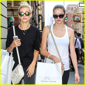 Hailey Baldwin Hits Topshop with Sister Alaia Before Spending Late