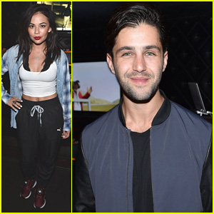 Janel Parrish & Josh Peck Get Silly With Their Significant Others at Justin Timberlake's Show
