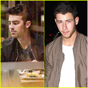 Joe Jonas Grabs Brazilian BBQ While Nick Jonas Eats Solo in LA