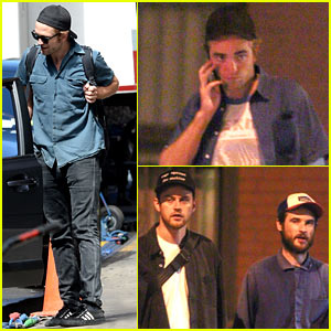 Robert Pattinson Hangs Out with Buddies Jamie Strachan & Tom Sturridge!