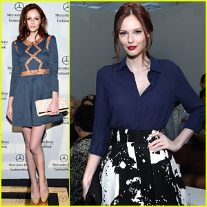 Former Miss USA Alyssa Campanella is a Colorful Beauty at NYFW!