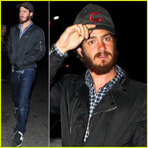 Andrew Garfield Reunites with Director Spike Jonze for Fun Night Out!