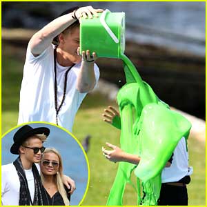 Cody Simpson Slimes Sister Alli For Slimefest 2014 Promos - See The Pics!